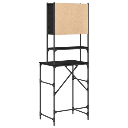 Waschmaschinen-Schrank Schwarz 0ak 68 x 48,5 x 194 cm
