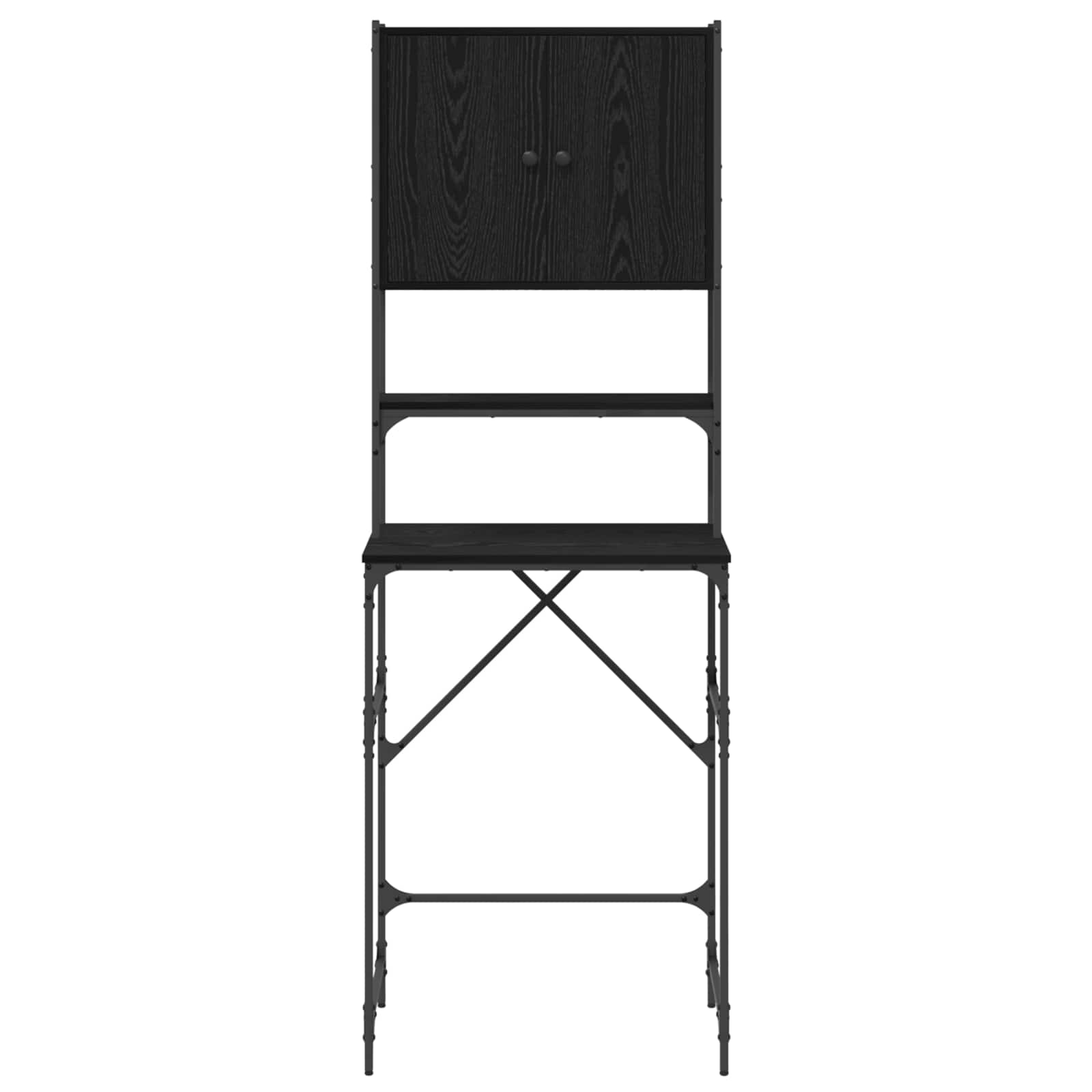 Waschmaschinen-Schrank Schwarz 0ak 68 x 48,5 x 194 cm