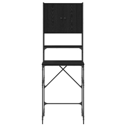Waschmaschinen-Schrank Schwarz 0ak 68 x 48,5 x 194 cm