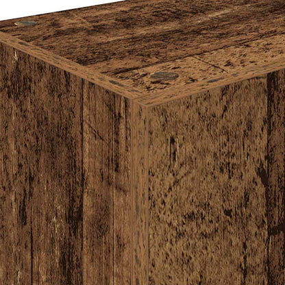 Küchenbuffet mit Schubladen mit Regal Altholz 32 x 50 x 180 cm