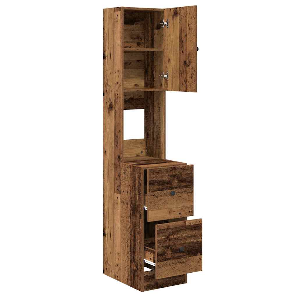 Küchenschrank mit Regal Altholz 35 x 50 x 180 cm Holzwerkstoff