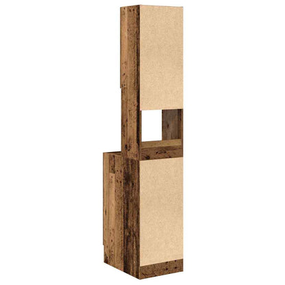 Küchenbuffet mit Schubladen mit Regal Altholz 32 x 50 x 180 cm