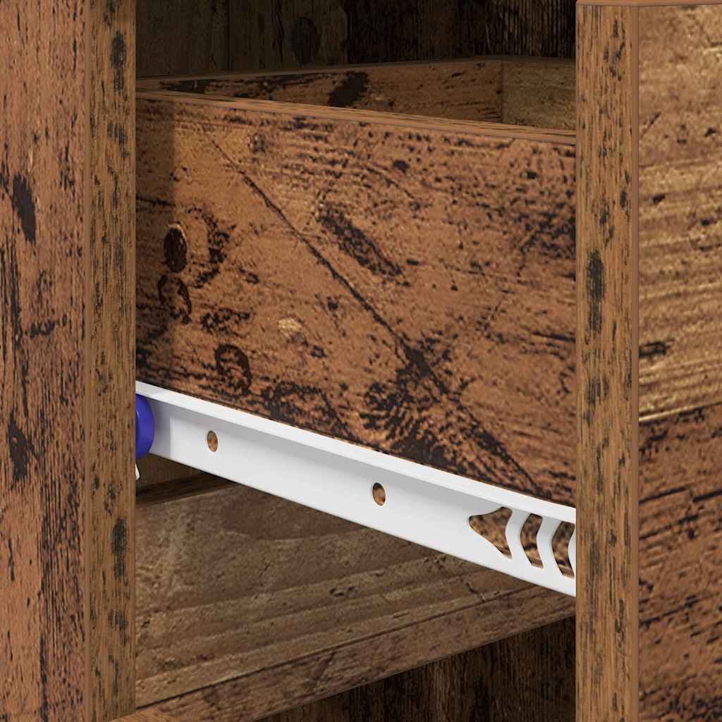 Schuhschrank mit Tür Altholz 100,5 x 28 x 100 cm Holzwerkstoff