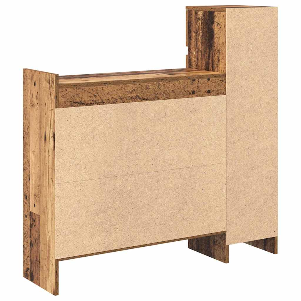Schuhschrank mit Tür Altholz 100,5 x 28 x 100 cm Holzwerkstoff
