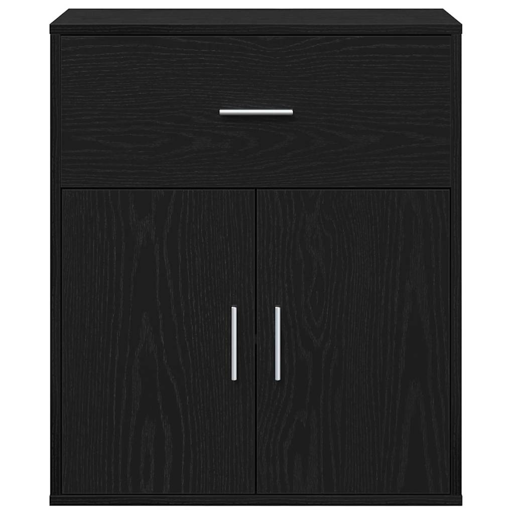 Sideboard Schwarz Eichen-Optik 60 x 31 x 70 cm Holzwerkstoff