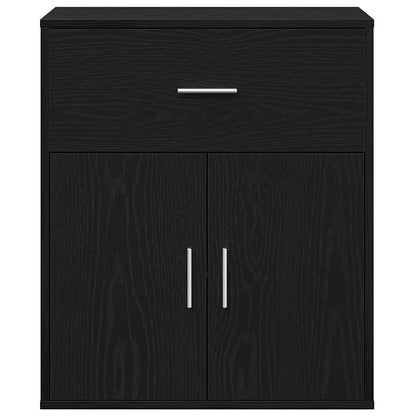 Sideboard Schwarz Eichen-Optik 60 x 31 x 70 cm Holzwerkstoff