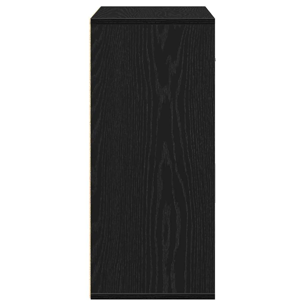 Sideboard Schwarz Eichen-Optik 60 x 31 x 70 cm Holzwerkstoff
