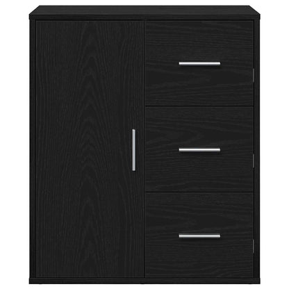 Sideboard Schwarz Eichen-Optik 60 x 31 x 70 cm Holzwerkstoff