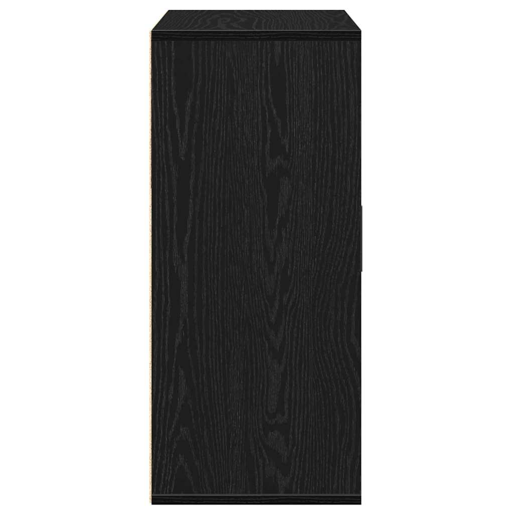 Sideboard Schwarz Eichen-Optik 60 x 31 x 70 cm Holzwerkstoff