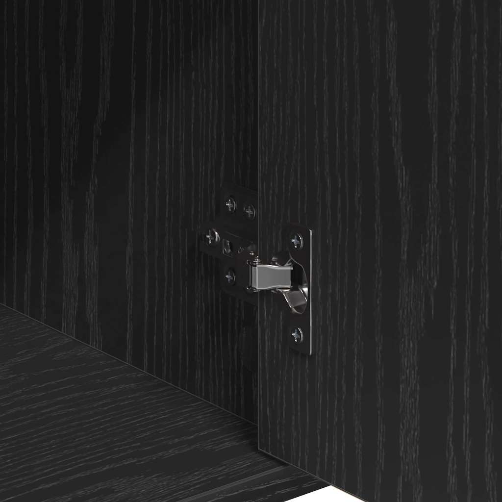 Sideboard Schwarz Eichen-Optik 60 x 31 x 70 cm Holzwerkstoff