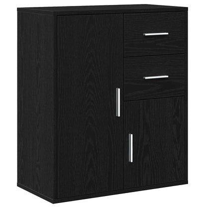 Sideboard Schwarz Eichen-Optik 60 x 31 x 70 cm Holzwerkstoff