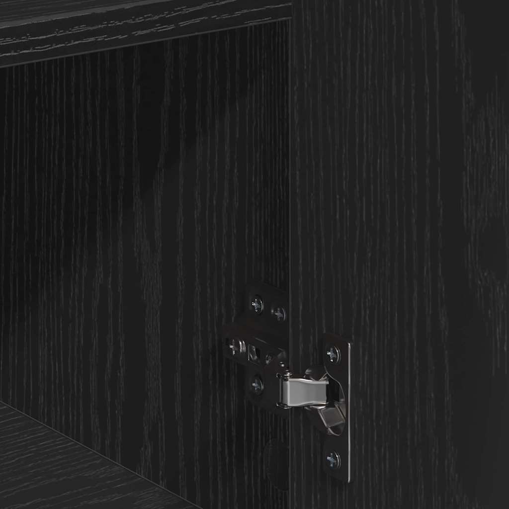 Sideboard Schwarz Eichen-Optik 60 x 30 x 84 cm Holzwerkstoff