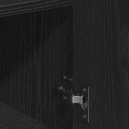 Sideboard Schwarz Eichen-Optik 60 x 30 x 84 cm Holzwerkstoff
