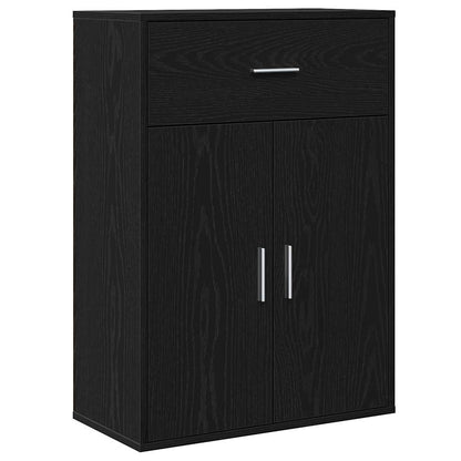 Sideboard Schwarz Eichen-Optik 60 x 30 x 84 cm Holzwerkstoff