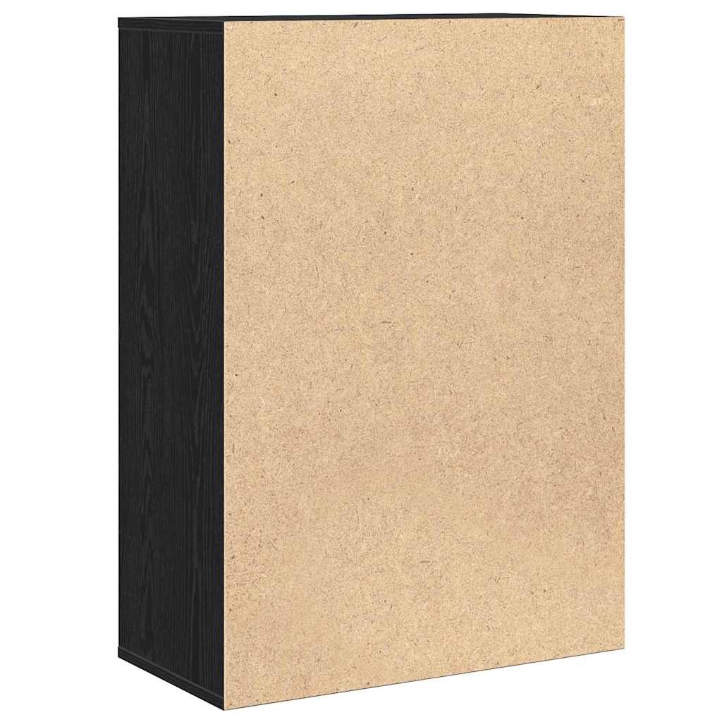 Sideboard Schwarz Eichen-Optik 60 x 30 x 84 cm Holzwerkstoff