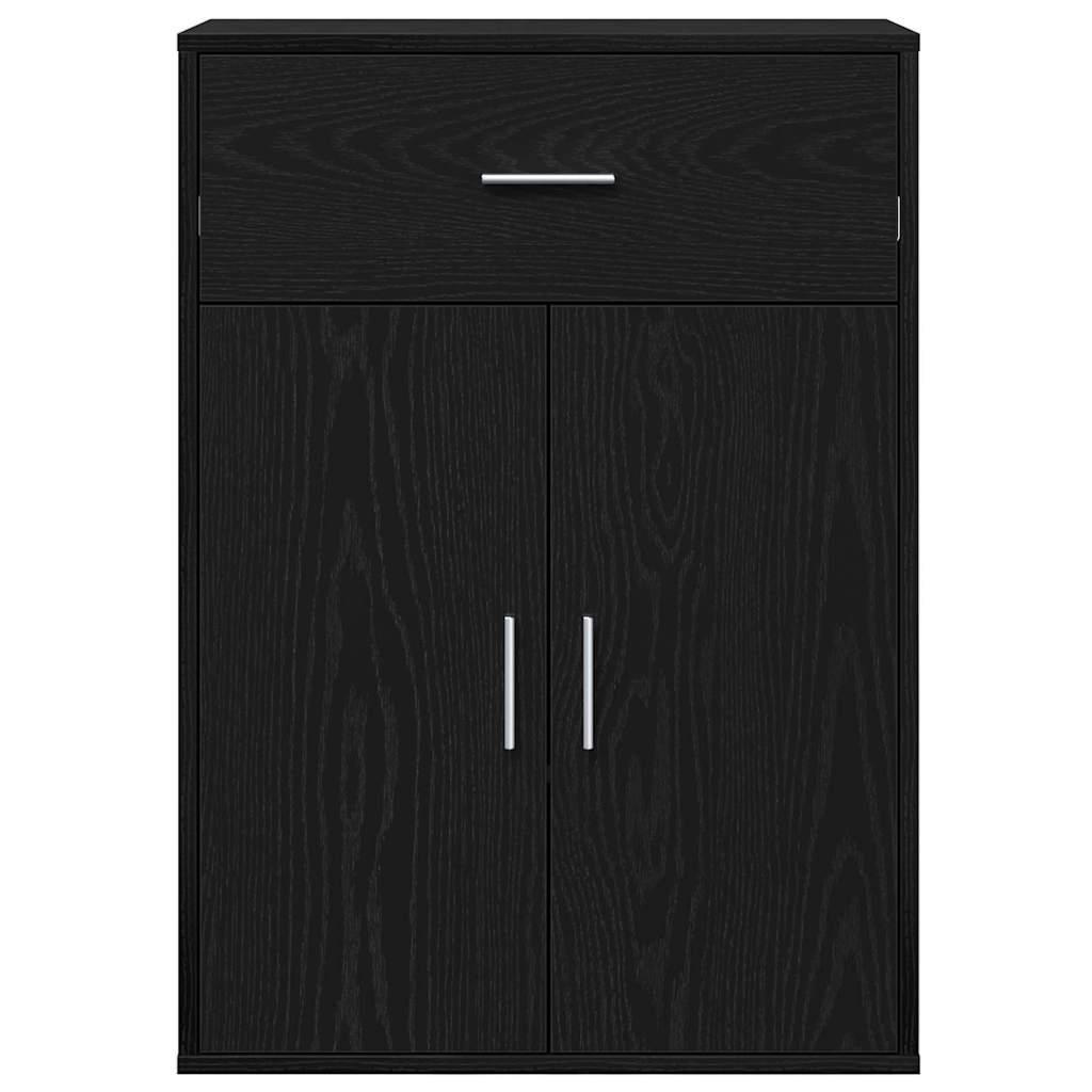 Sideboard Schwarz Eichen-Optik 60 x 30 x 84 cm Holzwerkstoff