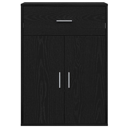 Sideboard Schwarz Eichen-Optik 60 x 30 x 84 cm Holzwerkstoff