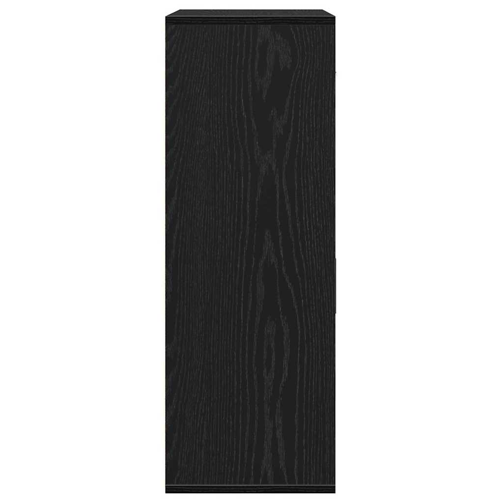 Sideboard Schwarz Eichen-Optik 60 x 30 x 84 cm Holzwerkstoff