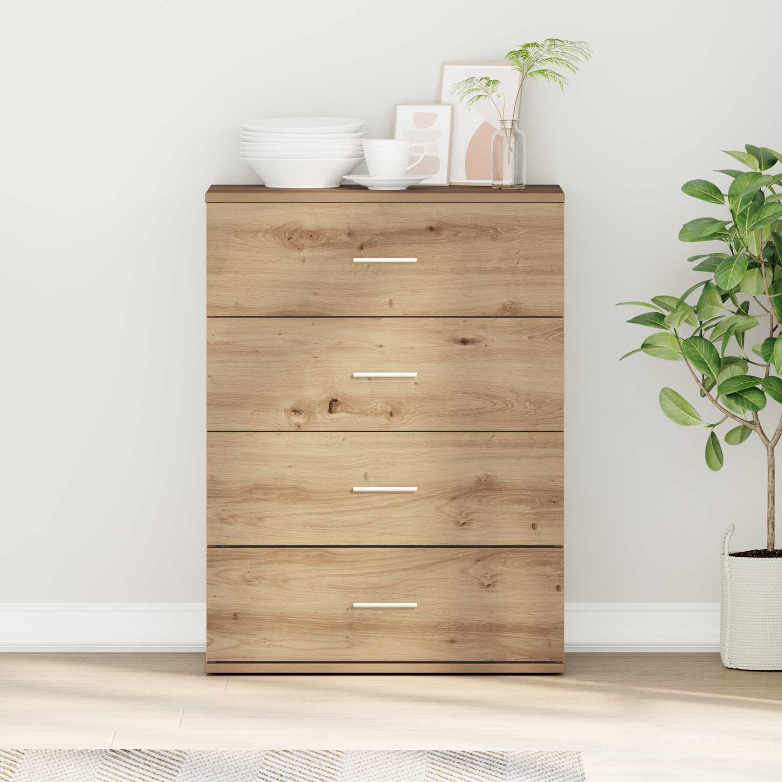 Sideboard Artisan-Eiche 60 x 39 x 80 cm Holzwerkstoff