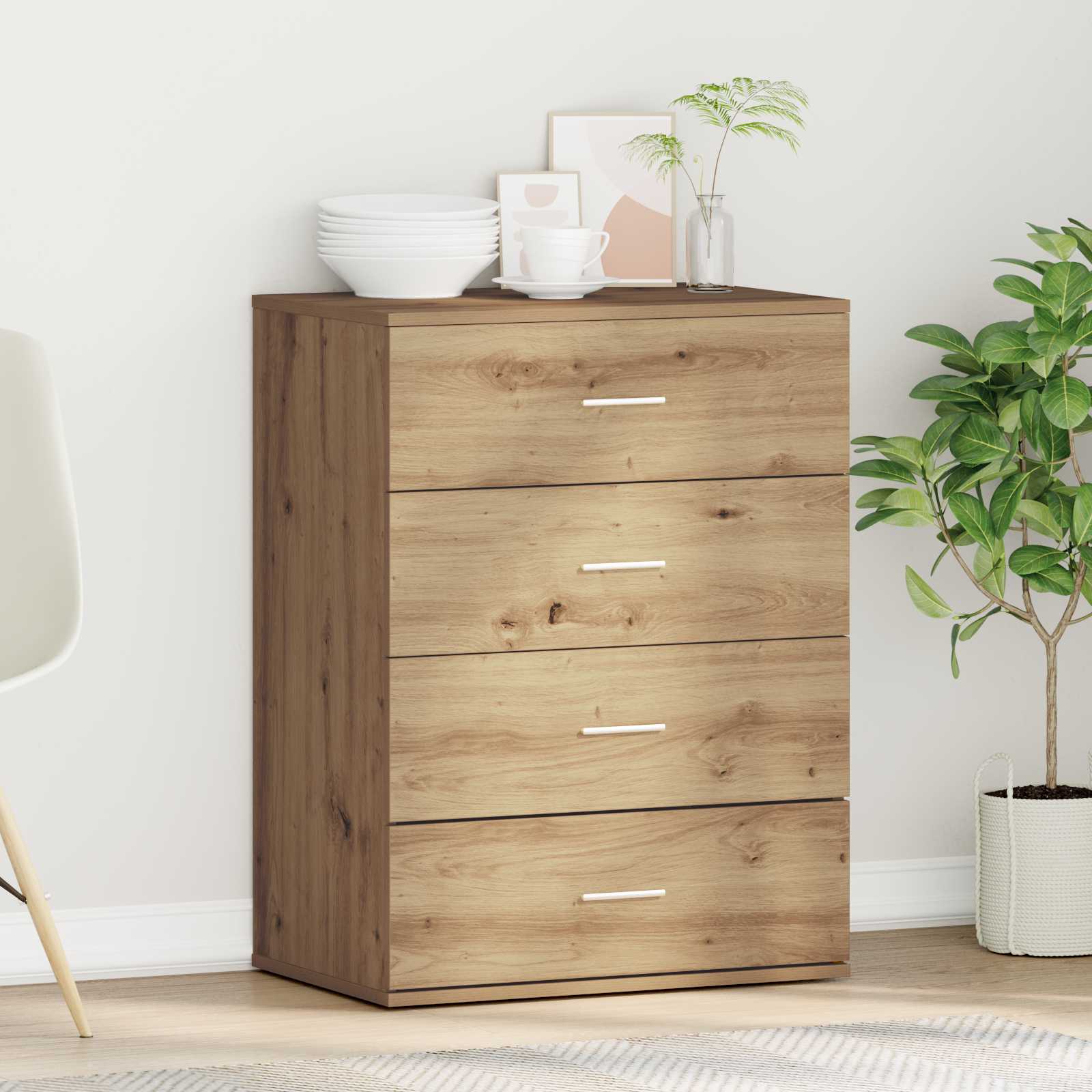 Sideboard Artisan-Eiche 60 x 39 x 80 cm Holzwerkstoff