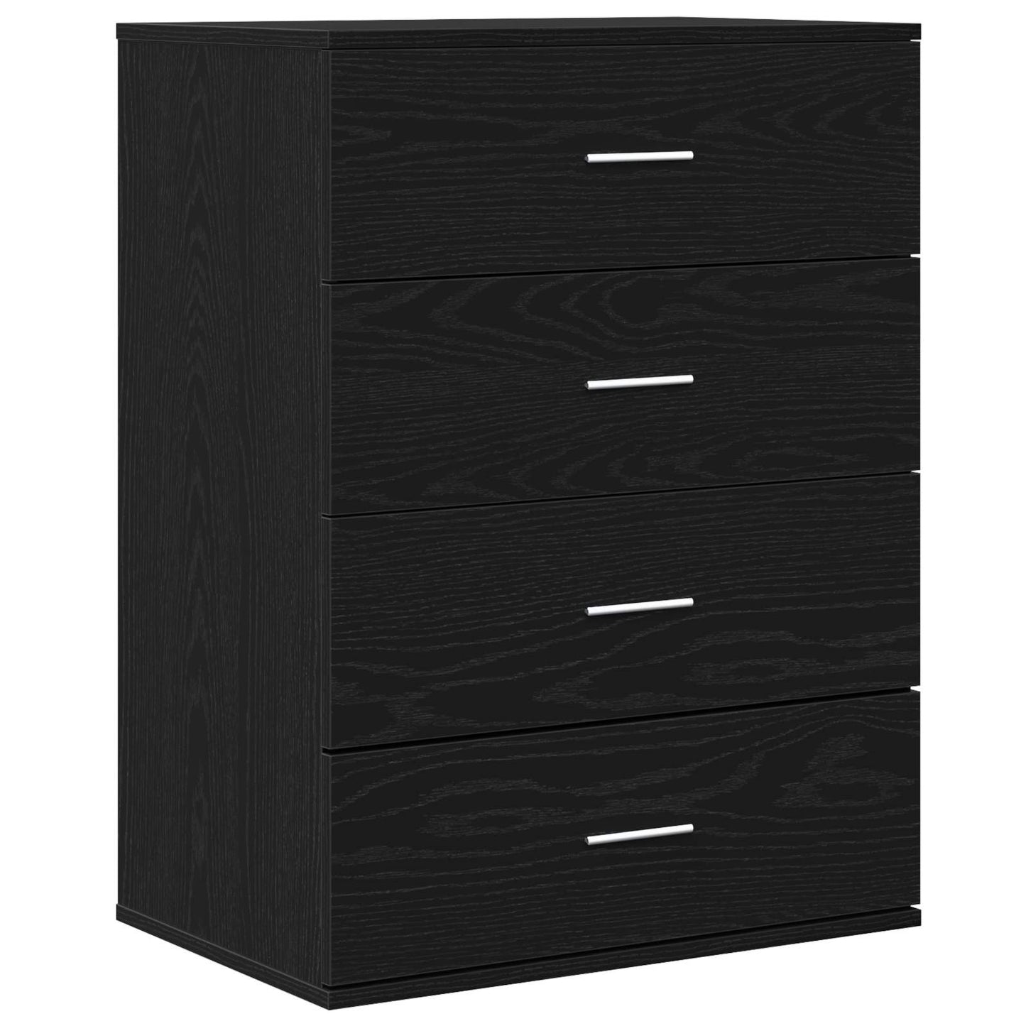 Sideboard Schwarz Eichen-Optik 60 x 39 x 80 cm Holzwerkstoff