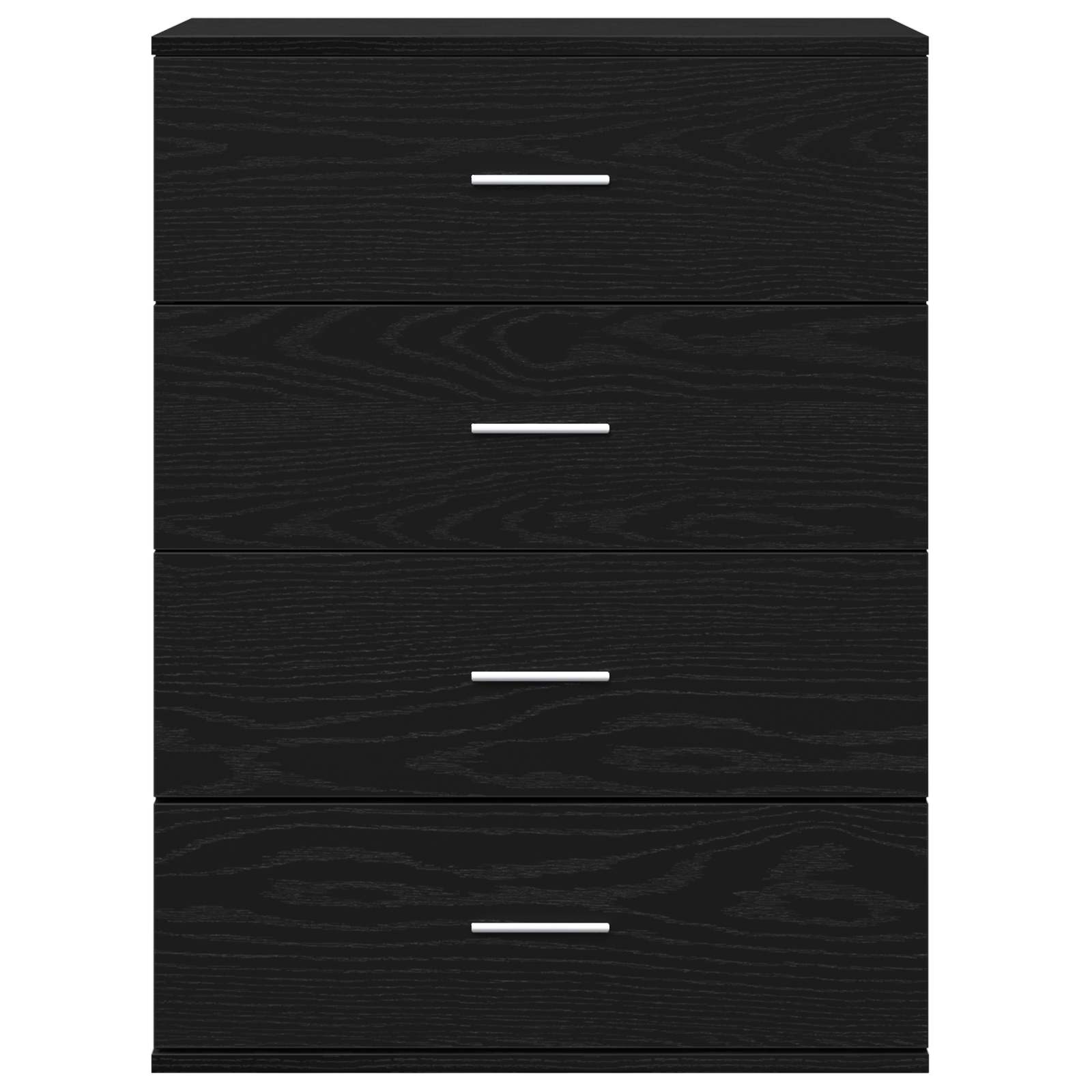Sideboard Schwarz Eichen-Optik 60 x 39 x 80 cm Holzwerkstoff