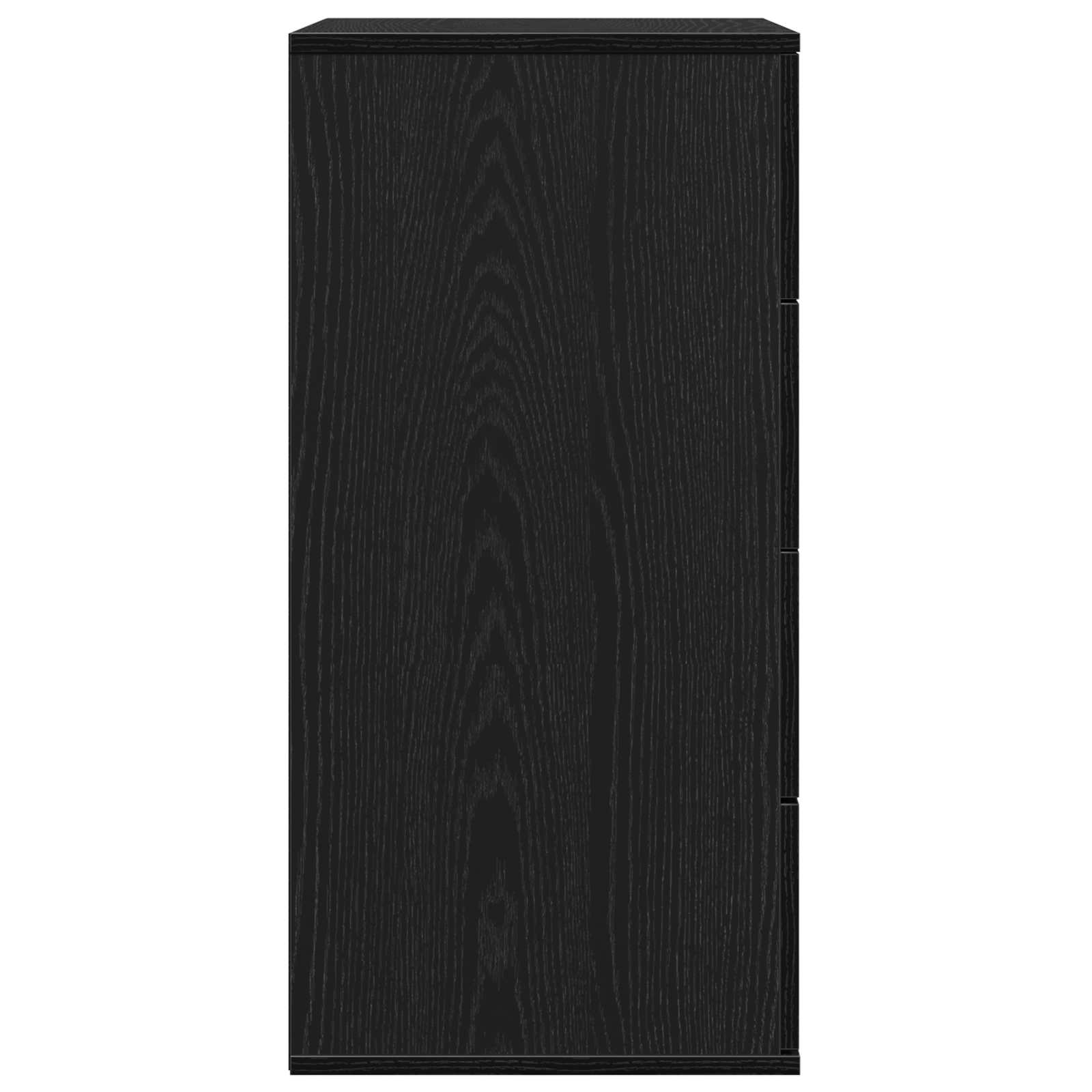 Sideboard Schwarz Eichen-Optik 60 x 39 x 80 cm Holzwerkstoff