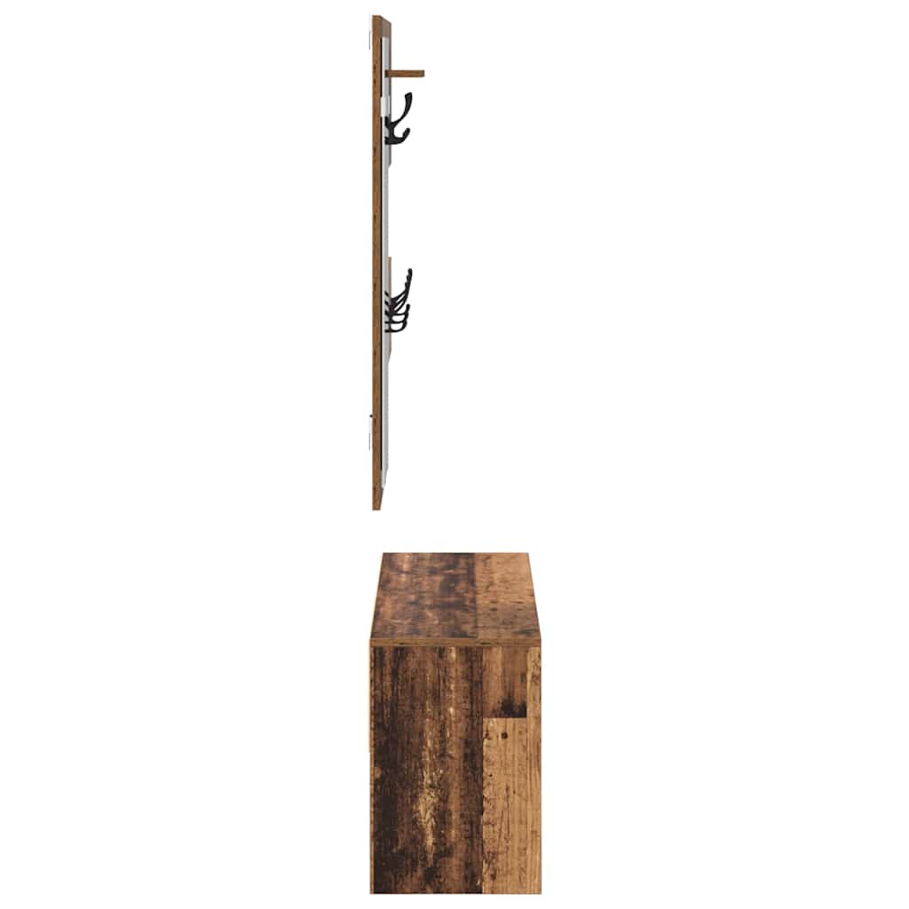 Flurmöbel-Set 4 Stk. Altholz 90 x 31 x 46,5 cm Holzwerkstoff
