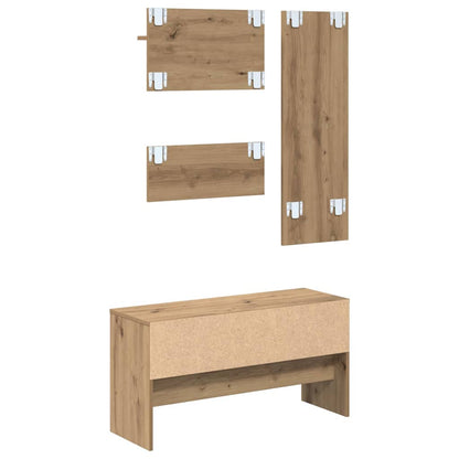 Flurmöbel-Set 4 Stk. Kunsthandwerk Eiche 90 x 31 x 46,5 cm