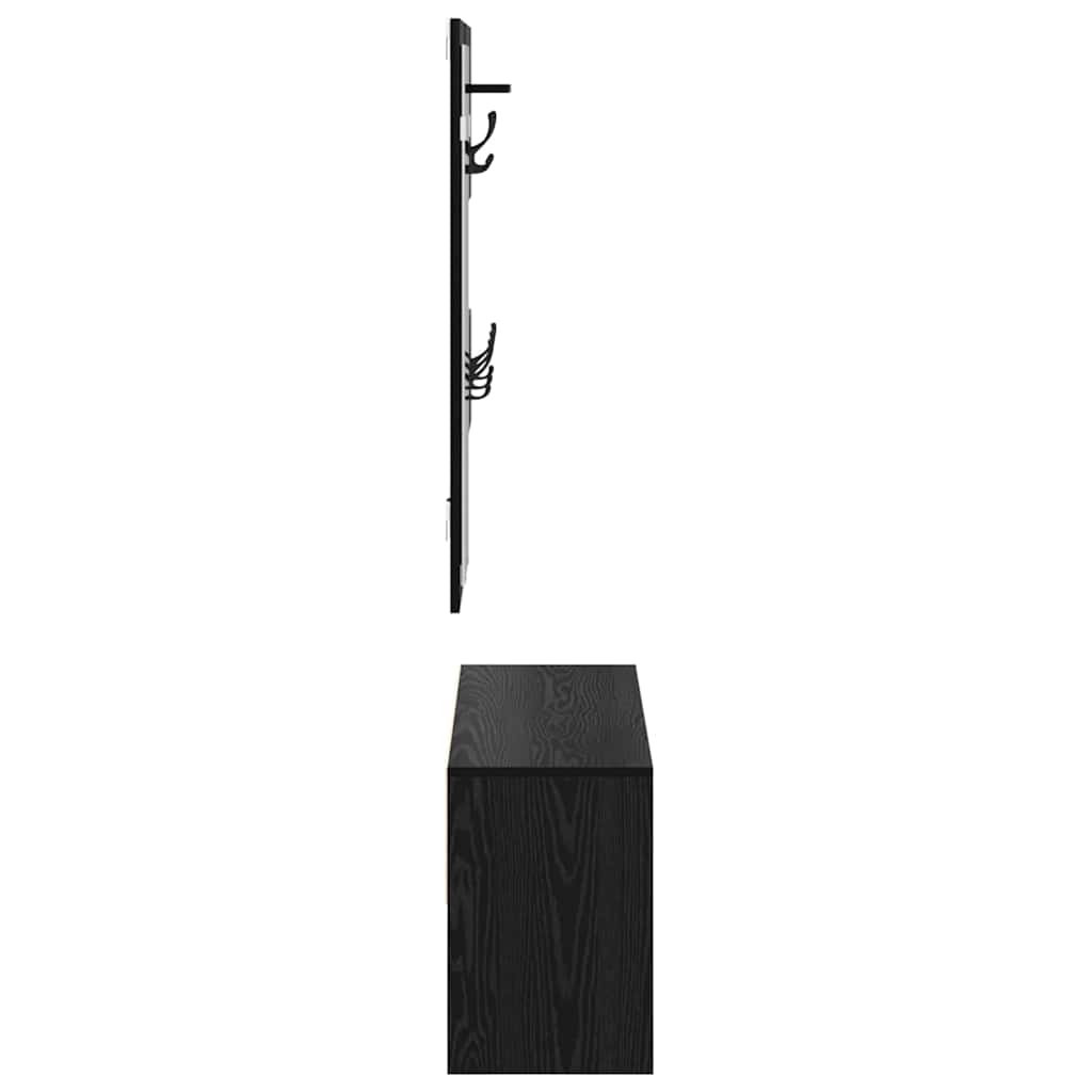 Flurmöbel-Set 4 stk. Schwarz Eichen-Optik 90 x 31 x 46,5 cm