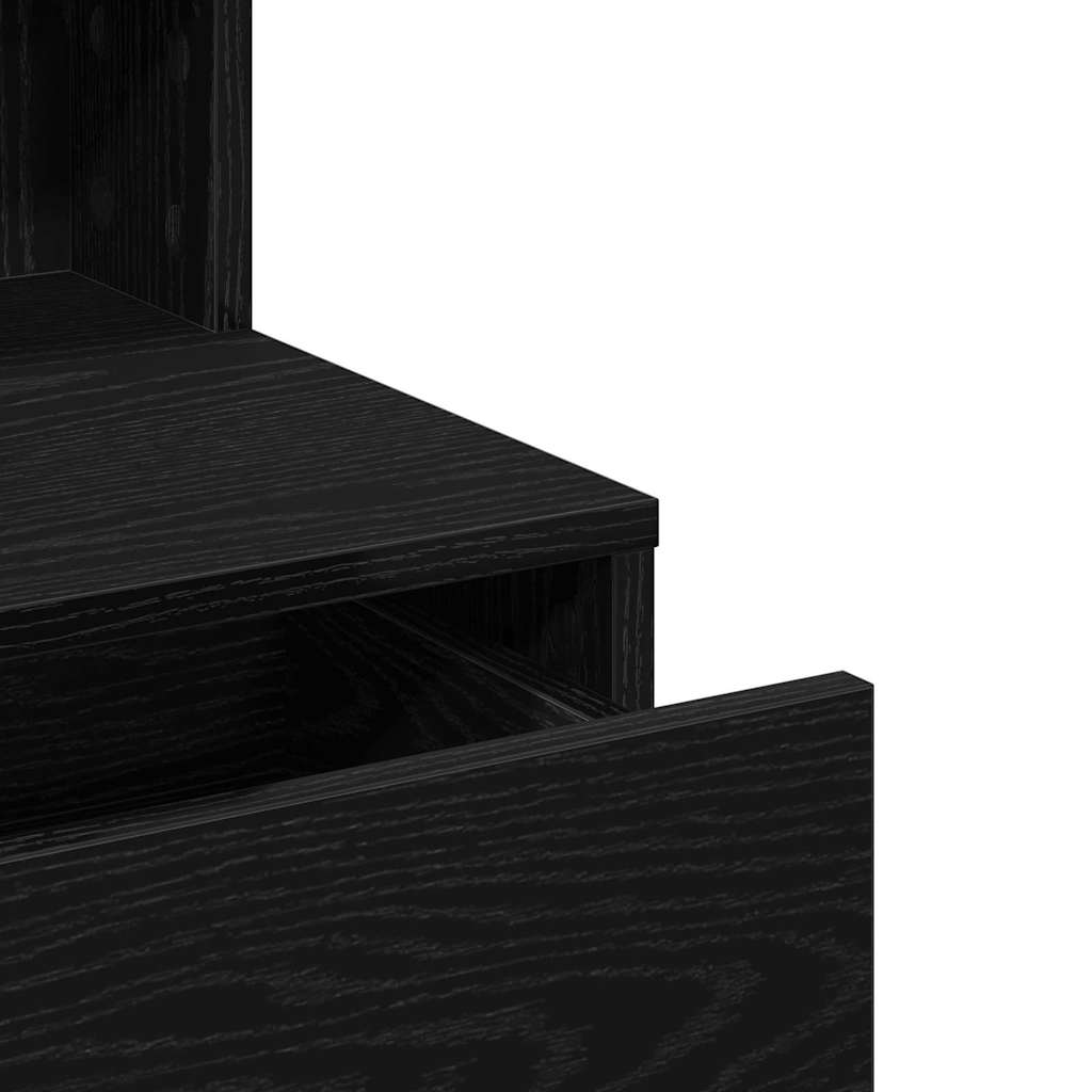 Schminktisch Schwarz Eichen-Optik 80 x 41 x 134,5 cm