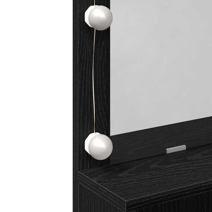 Schminktisch Schwarz Eichen-Optik 80 x 41 x 134,5 cm
