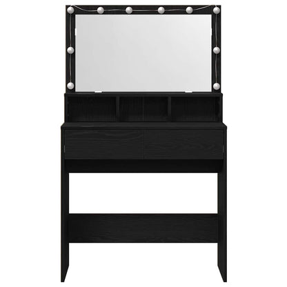 Schminktisch Schwarz Eichen-Optik 80 x 41 x 134,5 cm