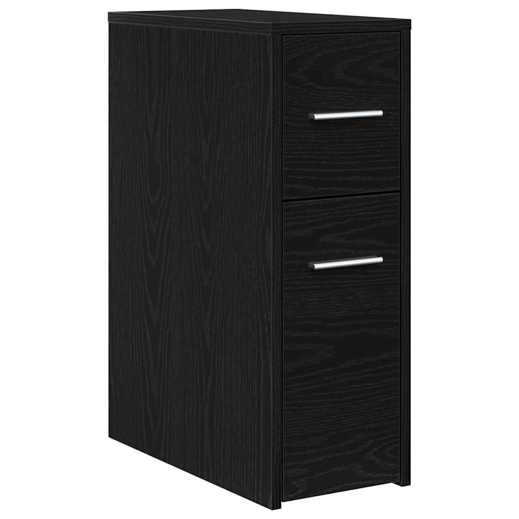 Schlanker Badezimmer-Schrank Schwarze Eiche 22 x 44 x 61,5 cm