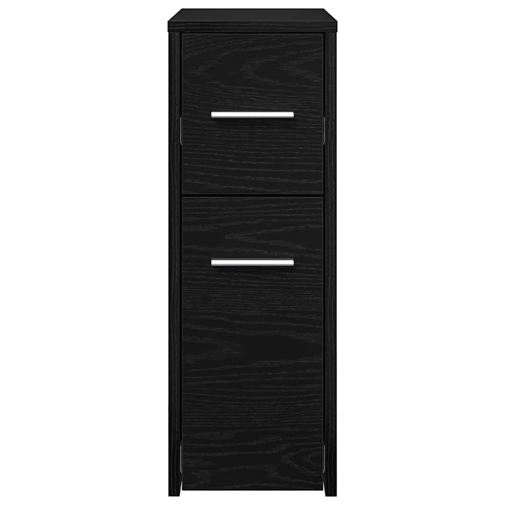 Schlanker Badezimmer-Schrank Schwarze Eiche 22 x 44 x 61,5 cm