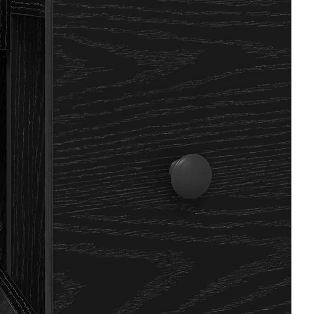 Schmaler Badezimmer-Schrank Schwarze Eiche 80 x 18 x 60 cm