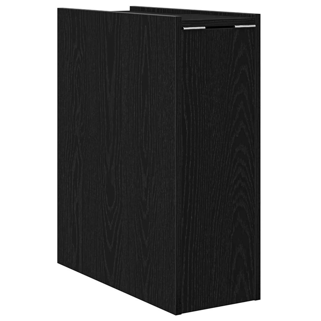 Schmaler Badezimmer-Schrank Schwarze Eiche 80 x 18 x 60 cm