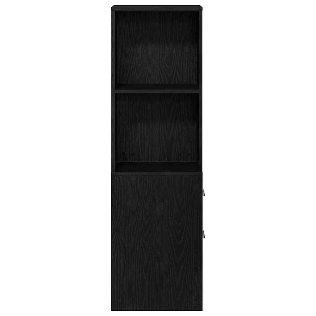 Schmaler Badezimmer-Schrank Schwarze Eiche 22 x 41 x 135 cm