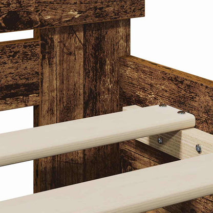 Bettgestell mit Kopfteil Altholz 90 x 190 cm Holzwerkstoff