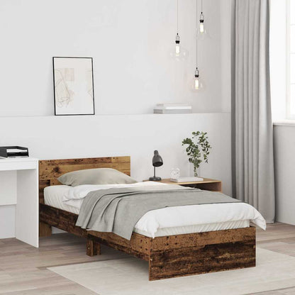 Bettgestell mit Kopfteil Altholz 90 x 190 cm Holzwerkstoff