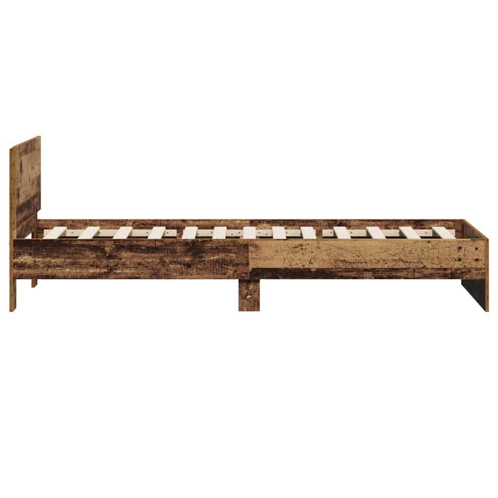 Bettgestell mit Kopfteil Altholz 90 x 190 cm Holzwerkstoff