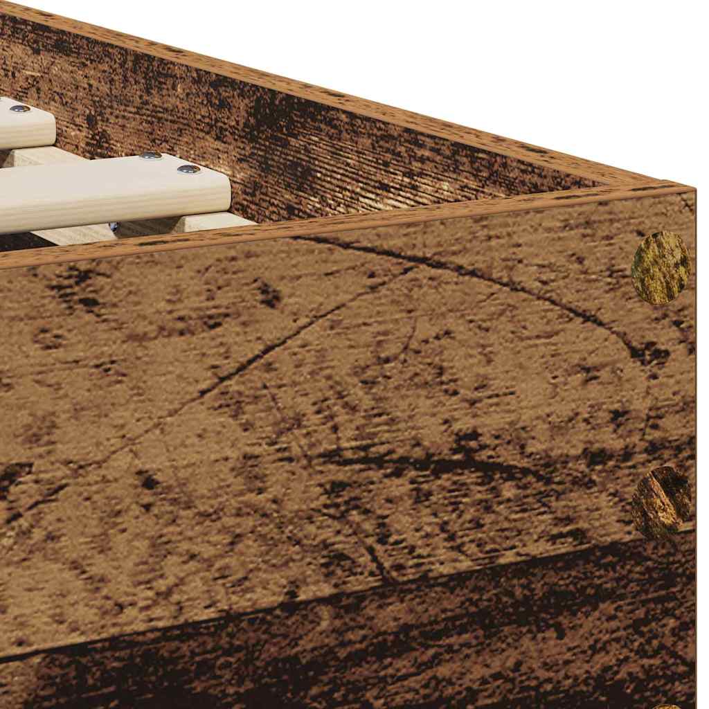 Bettgestell mit Kopfteil Altholz 75 x 190 cm Holzwerkstoff