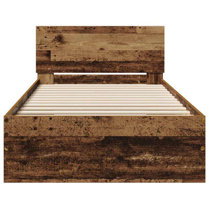 Bettgestell mit Kopfteil Altholz 75 x 190 cm Holzwerkstoff