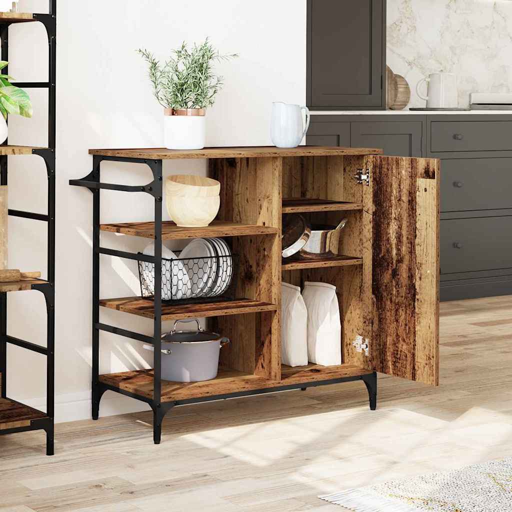 Küchentrolley Altholz 87,5 x 39 x 84,5 cm Holzwerkstoff