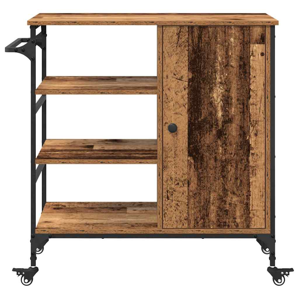 Küchentrolley Altholz 87,5 x 39 x 84,5 cm Holzwerkstoff