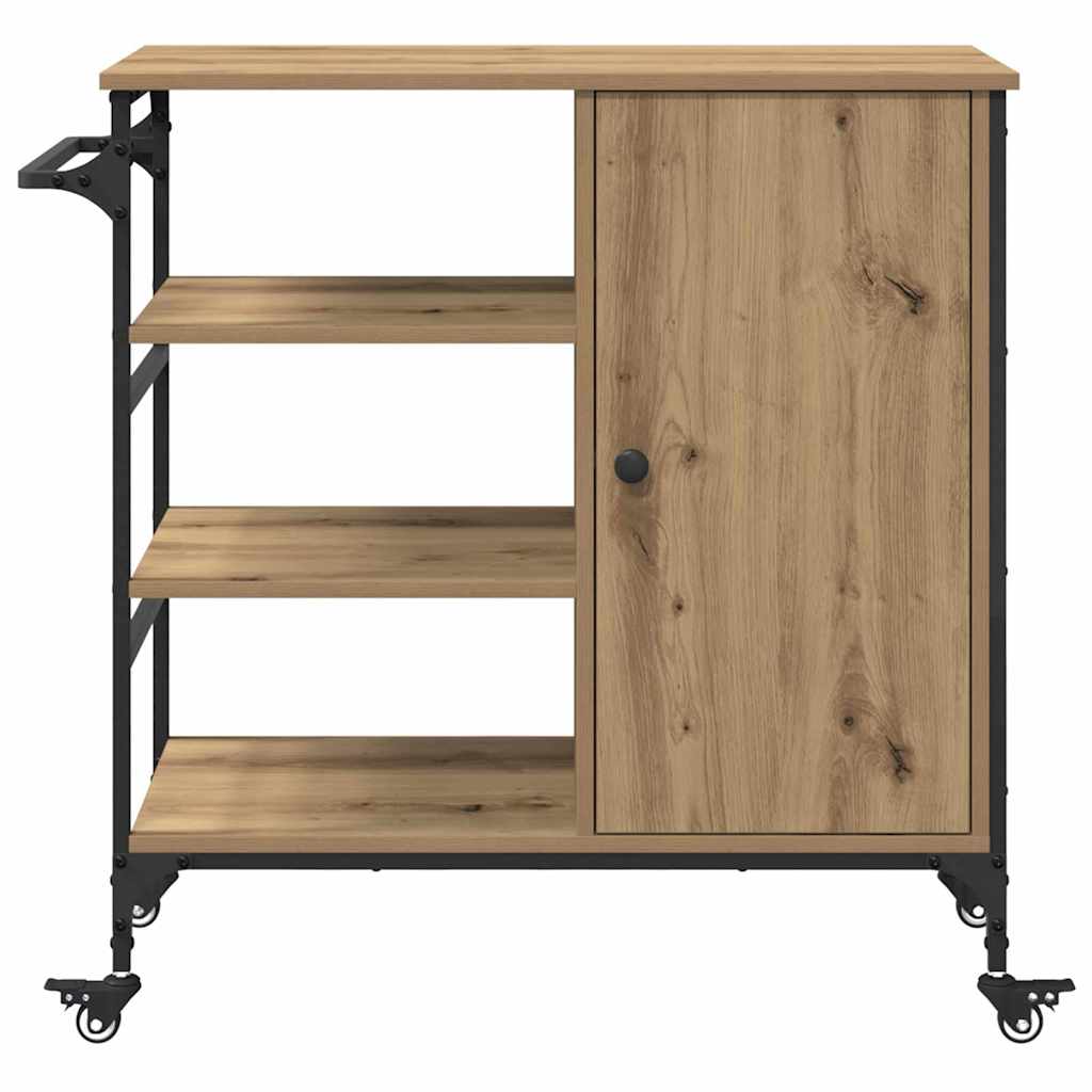 Küchentrolley Artisan-Eiche 87,5 x 39 x 84,5 cm Holzwerkstoff