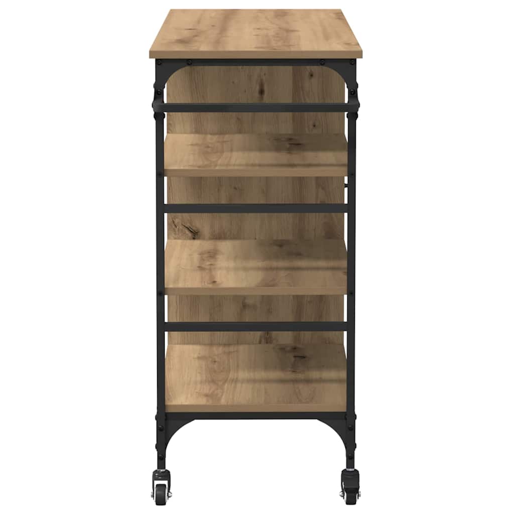 Küchentrolley Artisan-Eiche 87,5 x 39 x 84,5 cm Holzwerkstoff