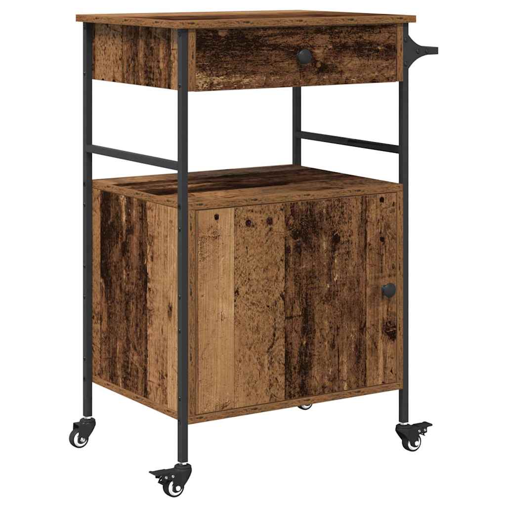 Küchentrolley Altholz 56 x 43 x 89,5 cm Holzwerkstoff