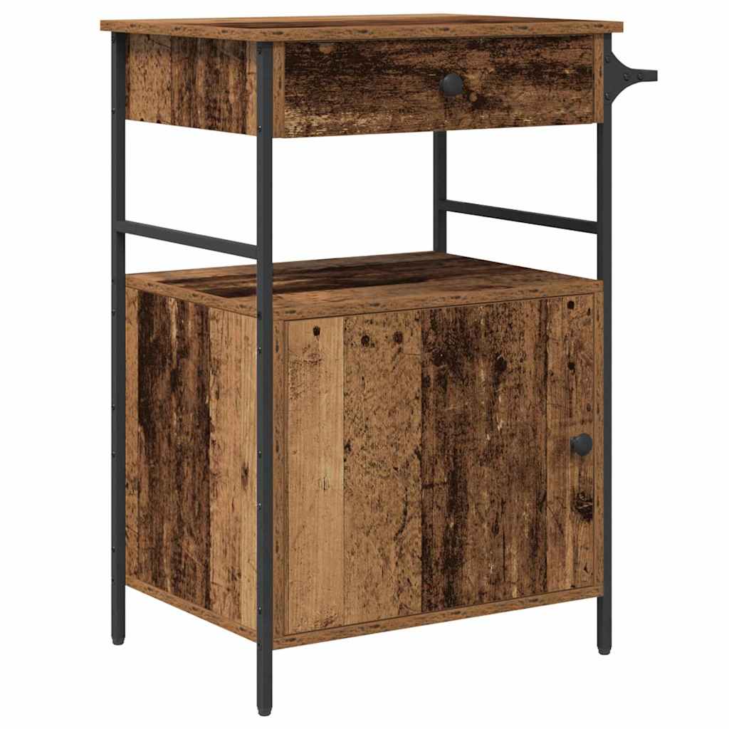 Küchentrolley Altholz 56 x 43 x 89,5 cm Holzwerkstoff