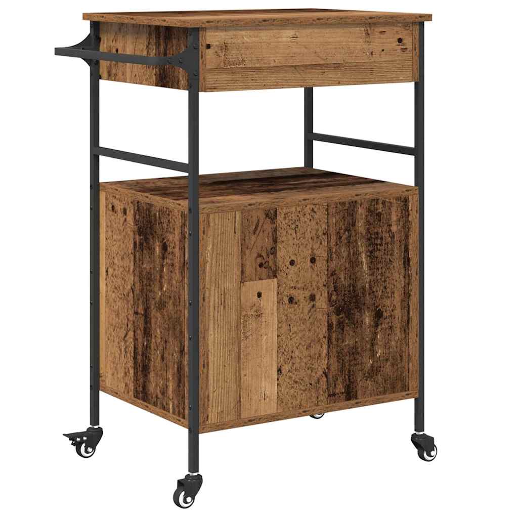 Küchentrolley Altholz 56 x 43 x 89,5 cm Holzwerkstoff